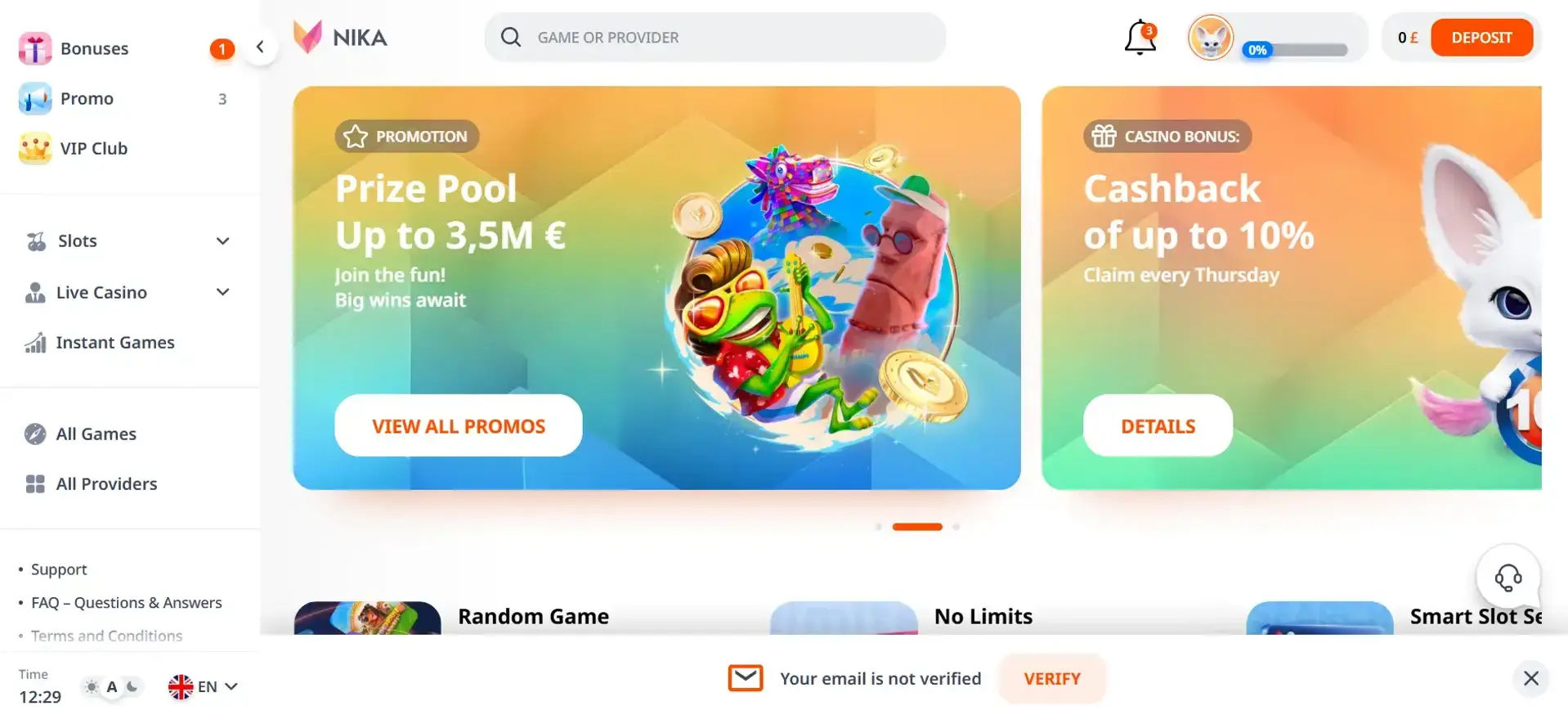 Speel bij Nika Casino image 2